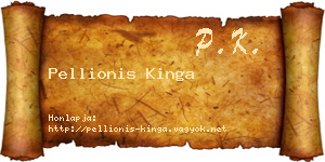 Pellionis Kinga névjegykártya